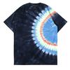 Camiseta Casual Personalizada de Fábrica com Gola Redonda Manga Curta Tingimento por Imersão Tie-Dye Lavada Camiseta Tingida Lavada em Gradiente Camiseta Masculina Solta Tamanho Grande