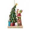 Decoração de Natal Transfronteiriça Acrílico Dourado Vermelho Sino de Natal Grande Pó Dourado Relógio Dragão Pendurar na Janela Parede Porta