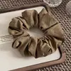 Estilo Coreano Nuevo Bloqueo de Color Serie Color Café Tela Scrunchie Elegante Moño Atadura para el Cabello Accesorios para el Cabello Atadura para Cola de Caballo Accesorios para el Cabello
