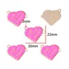 Colgante Rosa para Regalo del Día de San Valentín Hecho de Aleación con Goteo de Aceite, Accesorios para Joyería DIY, Pulsera, Pendientes, Llavero, Colgante W627