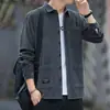 Camisa de Pana Primavera y Otoño para Hombre de Manga Larga Casual Juventud Multibolsillos Duradera Ajustada Moderna Top Chaqueta