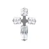 Clavo de Labio de Titanio Incrustado F136 Zirconia de Grado 5A Pendientes de Aro para Lóbulo de la Oreja Clavo para Hélice de la Oreja Titanio G23 Clavo de Labio con Rosca Interna