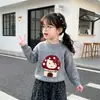 Nuevo suéter de hongos estilo coreano 2026 para niñas, nueva colección otoño/invierno, prenda exterior de moda para niños, ropa infantil de calidad de exportación