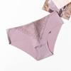 Ropa interior de encaje transfronterizo para mujer, bragas francesas románticas y sexys de seda helada, transpirables, de alta elasticidad, de talla grande.