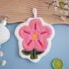 Flor de Toalha Limpa Mãos Toalha de Mão Pendurar Absorvente Lavar Mãos Pequena Quadrada Toalha Pano de Prato Cozinha Espessado Lenço de Papel para Banheiro Variedade
