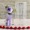 Ramillete Pequeño Tejido a Mano de Lana, Flor Artificial Rosa Tejida Terminada, Regalo para Mejor Amiga, Flor Inmortal Crochetada