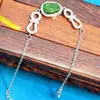 9134 Jadeíta de Hielo Natural Grado A Verde Pulsera Ruyi Verde Yang Ruyi Pulsera Estilo Chino Nuevo Diversidad