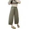 Estilo Coreano Otoño/Invierno Nueva Llegada Coreano Dongdaemun Cintura Elástica Casual Pierna Banana Adelgazante Hebilla Tobillo Ajustable Pantalones de Trabajo Mujer