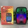 OTY-809 Nuevas luces de llama dobles de 8 pulgadas, luces coloridas, escenario cuadrado, baile, altavoz Bluetooth, micrófono con cable para exteriores