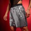2025 Nuevo Europeo y Americano Transfronterizo Nuevo Verano para Hombre Shorts Brillantes Moda Versátil Pantalones Deportivos Casuales Ropa de Hombre