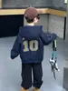 Cortavientos con Capucha para Niños de Primavera y Otoño, Estilo Coreano, Chaqueta Elegante y de Moda para Niños, Prenda de Moda de Comercio Exterior para Niños Pequeños