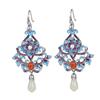 Aretes de Plata S925 Ciervo Dorado Rey Vintage Elegantes Esmalte Floral Jade Hetian Magnolia Tendencia Nacional para Mujer Joyería de Plata