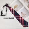 Em estoque de fábrica 40cm de comprimento nó preguiçoso sem nós 7cm gravata xadrez algodão ajustável estudante masculina e feminina gravata pequena