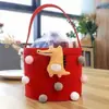 Bolsa de Feltro Balde de Armazenamento de Feltro Lua Cheia do Bebê Celebridade da Internet Caixa de Presente Doce Cesta de Feltro Desenho Animado