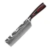 Conjunto de facas de cozinha Cross-Border com cabo de madeira em aço inoxidável, cores populares, para cozinhar, cortar legumes e frutas. Faca Santoku, utensílio de cozinha doméstico.