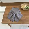 Estilo Coreano~Novo Cachecol Pequeno de Tricô para Mulheres, Outono e Inverno, Cor Sólida Versátil, Quente e Conveniente, Protetor de Pescoço Perfurado