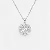 Nova Transmissão Ao Vivo Colar Pingente Coração do Oceano Coração de Cristal de Zircônia Incrustado com Cobre Moda Feminina Colar Coração de Amor