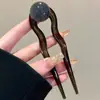 Cuentas Redondas de Gelatina de Coco ~ Cuentas Retro Simples Pasador en Forma de U para Mujer 2024 Nuevo Elegante Diadema de Bola de Verano Accesorios para el Cabello