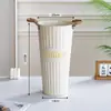 Balde de Flor de Lata Vintage Transfronteiriço para Uso Doméstico, Balde para Arranjo de Flores para Decoração de Sala de Estar, Vaso para Flores Secas, Balde para Molhar Flores de Floricultura, Balde de Água para Flores Frescas