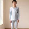 Pijama de manga comprida para meninas, roupa de casa 100% algodão, conjunto de roupas de outono para meninos, conjunto de roupa íntima térmica para meninas, camiseta de base para estudantes