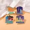 Original Wenchuang Shanghai Scenic Spots Medalhão Comemorativo Edifício Wukang Yuyuan Bund Oriental Pearl Alloy Tingling Needle Badge