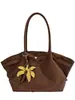 Bolsa de Axila Francesa de Grande Capacidade Outono Inverno 2026 Nova Bolsa Tote Retrô Americana para Deslocamento Casual Bolsa de Ombro Único de Mão