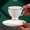 Juego de Vajilla Cerámica para Restaurante de Hotel, Combinación Sencilla de Tazón y Plato Estilo Comercial con Borde Dorado, Tazones de Lujo Ligero