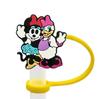 Nueva Tapa de Pajita Antipolvo de Dibujos Animados de Mickey Minnie DIY Creativa Hebilla Decorativa de Pajita de Dibujos Animados Tapón de Pajita de Silicona