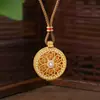 Loja de Ouro Mesmo Estilo Saco Ruyi Filigrana Portátil Buda de Ouro Oito Tesouros Bússola Colar Clavícula Presente Exquisito para Namorada