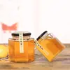 Fábrica de atacado de seis lados garrafa de mel hexagonal selado enlatado garrafa geléia Ninho de Pássaro garrafa de vidro sem chumbo Pickles garrafa de embalagem