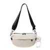 Bolsa Pequena de Tecido Casual Bolsa Transversal de Viagem 2025 Nova Tendência Moda Versátil Bolsa de Ombro Feminina Cor Sólida Bolsa Dumpling