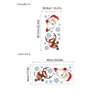 Adesivos de porta de rena de Natal e Papai Noel transfronteiriços, adesivos de parede autoadesivos para sala de estar e quarto, decorações festivas, disponíveis para dropshipping