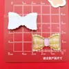 Corbata de Moño Cuadros Color Hielo Translúcido Accesorios de Resina DIY Tocado Pinza para el Cabello Funda de Teléfono Hebilla de Zapato Adornos