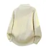 2026 Novo Outono/Inverno Transfronteiriço Masculino Gola Alta Cor Sólida Simples Suéter Tricô Tamanho Grande Moda Casual Jaqueta Cardigan
