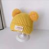 Chapéus de Inverno para Crianças, Toucas para Bebês, Chapéus de Peça Única de Pelúcia Tricotada Quente para Bebês, Chapéus de Lã de Duas Peças para Meninos e Meninas
