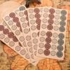 Adesivo de Vedação Cartão Adesivo Papel Kraft Diário Adesivo Redondo diy Decoração Envelope Coreano Artesanal Assando Adesivo Pequeno