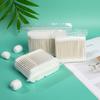 Palito de papel desechable palito de bambú hisopo de algodón bolsa suave viaje conveniente doble cabeza algodón absorbente hisopo de algodón limpiador multifuncional venta al por mayor