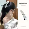 Estética de Lunares~Pinza de Plátano con Lazo Francés, Pinza Elegante para Cola de Caballo que Aumenta la Altura, Pinza Retorcida, Accesorio para el Cabello de Horquilla de Gama Alta