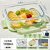 Pote de Almoço de Vidro, Aquecimento no Micro-ondas, Pote de Almoço Especial para o Trabalho, Pote de Almoço Selado Compartimentado para Alimentos, Tigela de Sopa