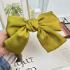 Grampo de Cabelo de Cetim com Laço Grande Estilo Japonês e Coreano Doce Alto Padrão Alta Qualidade Elegante Estilo da Internet Presilha Superior Presilha de Bico de Pato Cabeça de Princesa