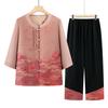 Roupas de Verão da Mamãe, Camisas Novas, Conjuntos de Duas Peças para Mulheres de Meia Idade e Idosas, Camisetas Casuais, Roupas de Verão da Vovó para Senhoras Idosas