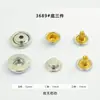 Set Dorado de Cuatro Botones de Tres Botones Metálicos para Accesorios de Ropa, Botones Redondos Ocultos Estilo Chanel para Chaquetas
