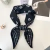 Lenço Quadrado de Seda Retrô Coreano com Estampa Paisley e Toque de Luxo, Combinado com uma Camisa, Lenço Quadrado Versátil para Cintura, Xale, Protetor de Pescoço