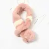 [Bola única] bufanda para mujer de invierno de imitación de pelo de conejo Rex estilo coreano cuello alto estudiantes cálida versátil bufanda de lana y felpa Harajuku
