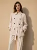 Abrigo de Lana Doble Cara Otoño/Invierno 2026 Talla Petite Abrigo Chaqueta de Lana de Doble Botonadura 100% Cachemir