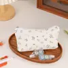 Bolsa de Lápices Floral de Aspecto Elegante, Fresca y Sencilla para Niñas, Linda Bolsa de Almacenamiento, Bolsa de Papelería para Estudiantes de Gran Capacidad, Bolsa de Almacenamiento