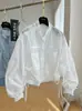 Chaqueta Delgada con Cuello Alto Fruncido, Elegante y Única, Protección Solar para Mujer, Estilo Europeo, Chaqueta Corta Holgada de Moda