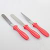Espátula de plástico de 4 pulgadas con mango grueso, juego de tres piezas, cuchillo de acero inoxidable para desmoldar pasteles, juego de espátulas para hornear queso y mantequilla.