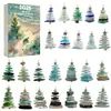 Calendario de Adviento Caja Sorpresa Serie Vidrio Marino Transfronterizo Adorno de Árbol de Navidad Estilo Vidrio Marino Colgante Acrílico