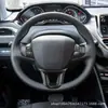 Adecuado para lentejuelas de volante Peugeot 2008 369 puntos ABS fibra de carbono 2008 modificación interior